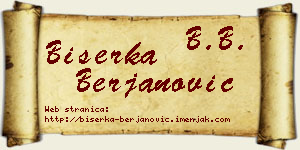 Biserka Berjanović vizit kartica